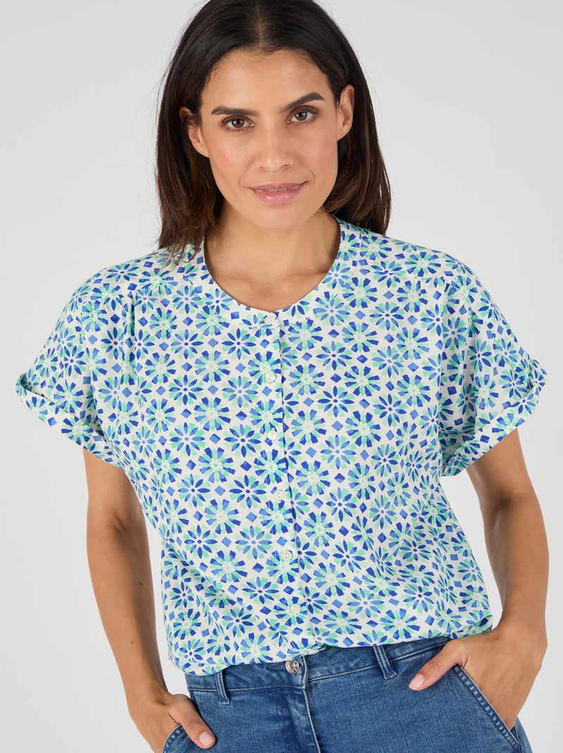 Blouse pure viscose Climatyl - Damart Vert - Kiabi