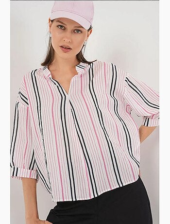Blouse rayée à col en v bdart