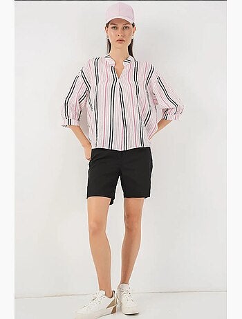 Blouse rayée à col en v bdart