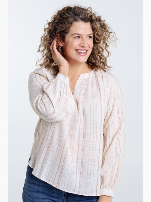Blouse rayée avec lurex PAPRIKA - Kiabi