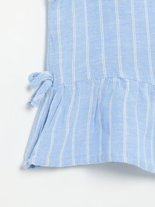 Blouse rayée avec nœuds fantaisie - Kiabi