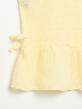 Blouse rayée avec nœuds fantaisie