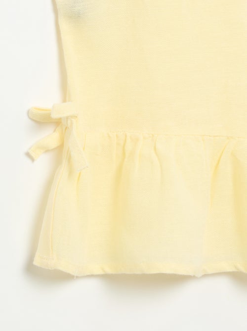 Blouse rayée avec nœuds fantaisie - Kiabi
