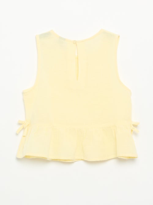Blouse rayée avec nœuds fantaisie - Kiabi