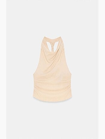 Blouse sans manches à col bénitier et dos nu dilvin