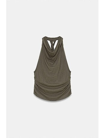 Blouse sans manches à col bénitier et dos nu dilvin