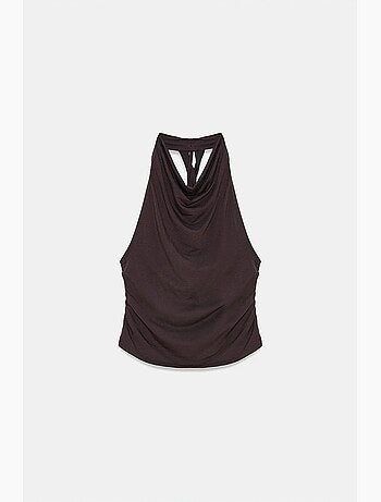 Blouse sans manches à col bénitier et dos nu dilvin