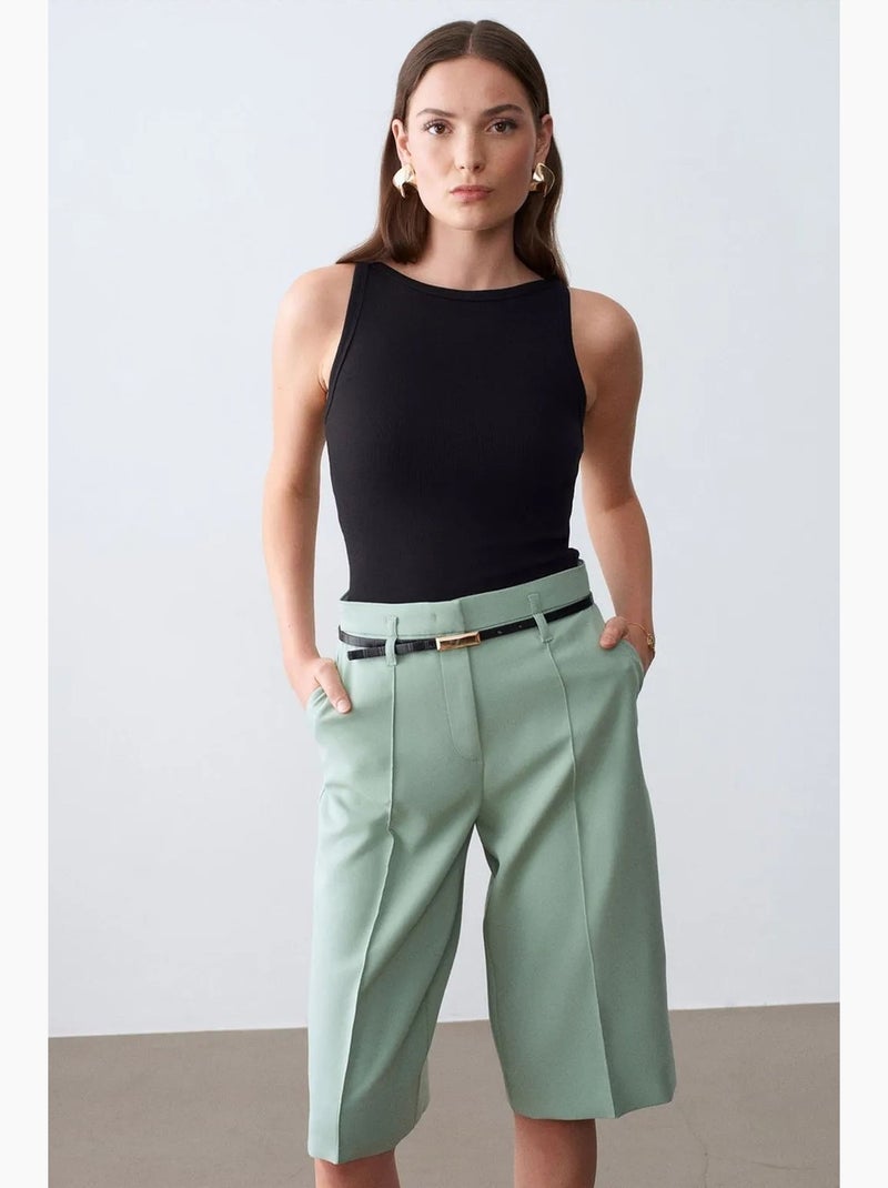 Blouse sans manches à col halter côtelé dilvin Noir - Kiabi
