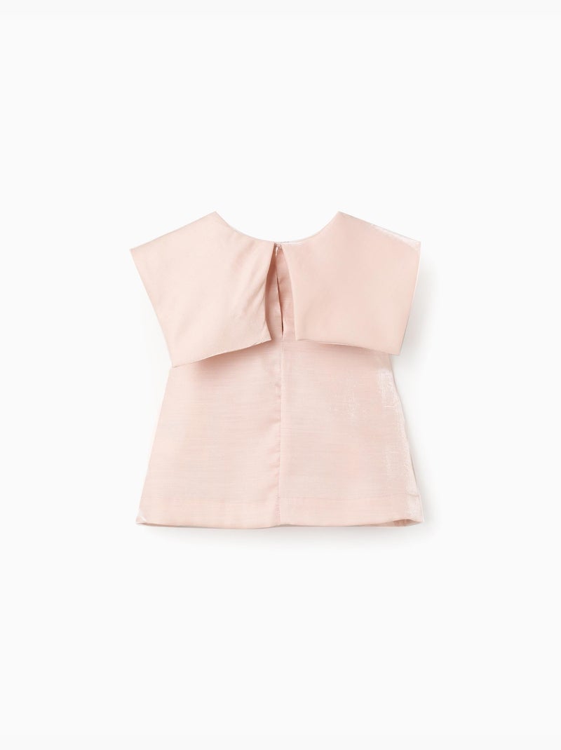 Blouse sans manches à col nœud Rose clair - Kiabi