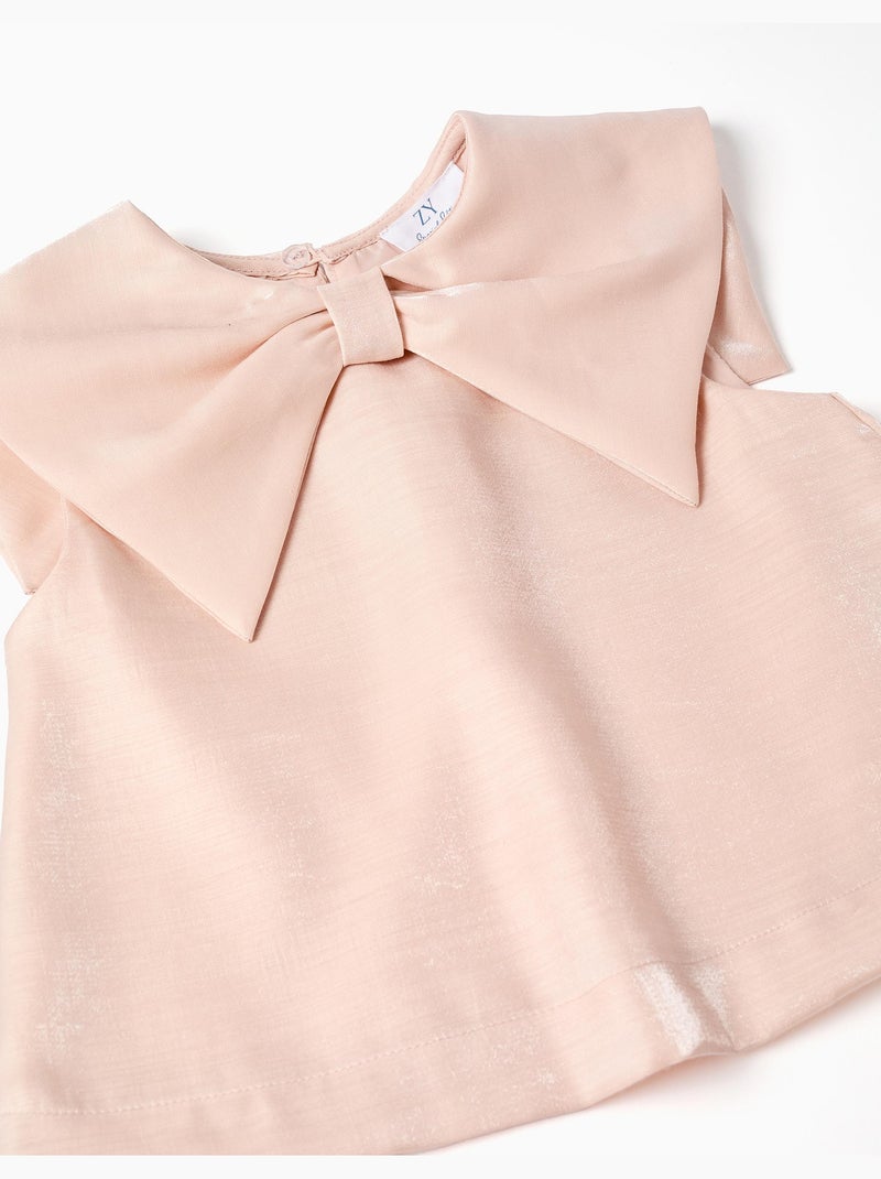 Blouse sans manches à col nœud Rose clair - Kiabi