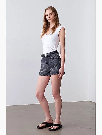 Blouse sans manches à col v, coupe ajustée dilvin