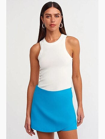 Blouse sans manches ajustée à côtes dilvin