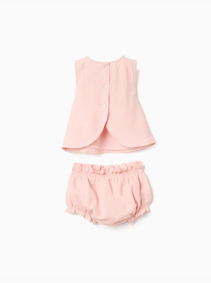 Blouse sans manches + bloomer B&S Rose clair - Kiabi