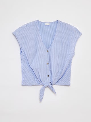 Blouse sans manches boutonnée et nouée 'JDY'