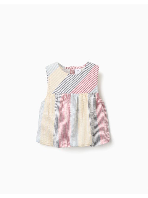 Blouse sans manches en coton à rayures You&Me - Kiabi