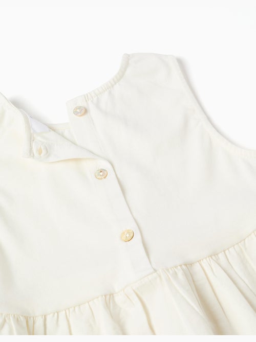 Blouse sans manches en coton avec broderie anglaise - Kiabi