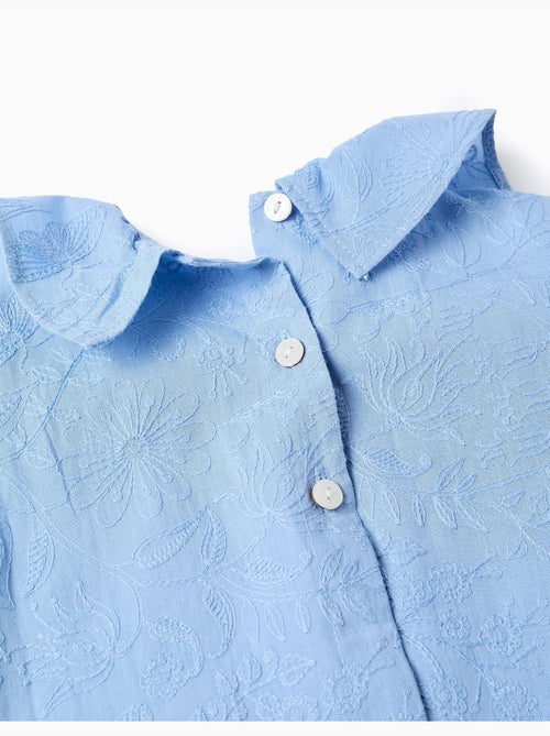 Blouse sans manches en coton avec broderie - Kiabi