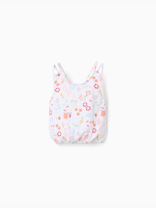 Blouse sans manches en coton avec motif de plage - Kiabi