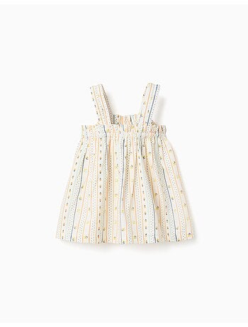 Blouse sans manches en coton avec motif floral