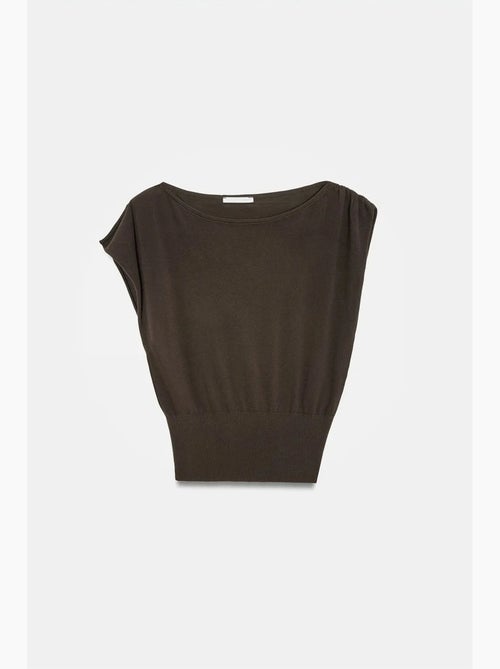 Blouse sans manches en crêpe, épaules dénudées dilvin - Kiabi Blouse sans manches en crêpe, épaules dénudées dilvin - Kiabi