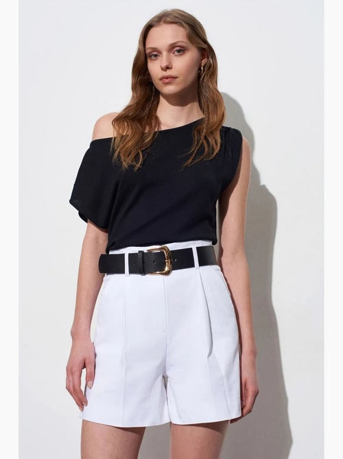 Blouse sans manches en crêpe, épaules dénudées dilvin - Kiabi Blouse sans manches en crêpe, épaules dénudées dilvin - Kiabi