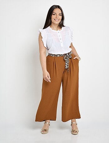 Blouse sans manches en voile de coton