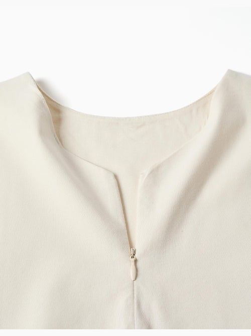 Blouse sans manches évasée à ourlet festonné - Kiabi