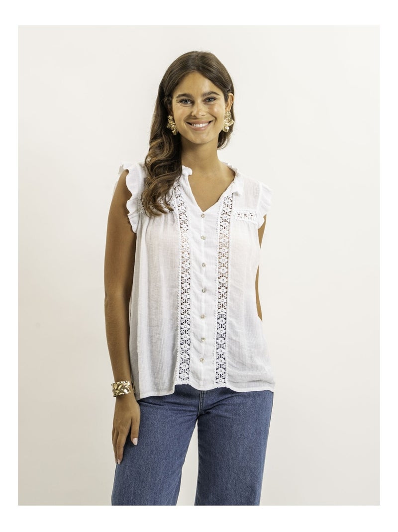 Blouse sans manches FUJELIA Blanc - Kiabi