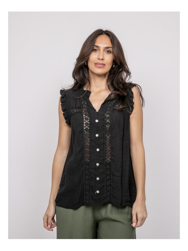 Blouse sans manches FUJELIA Noir - Kiabi