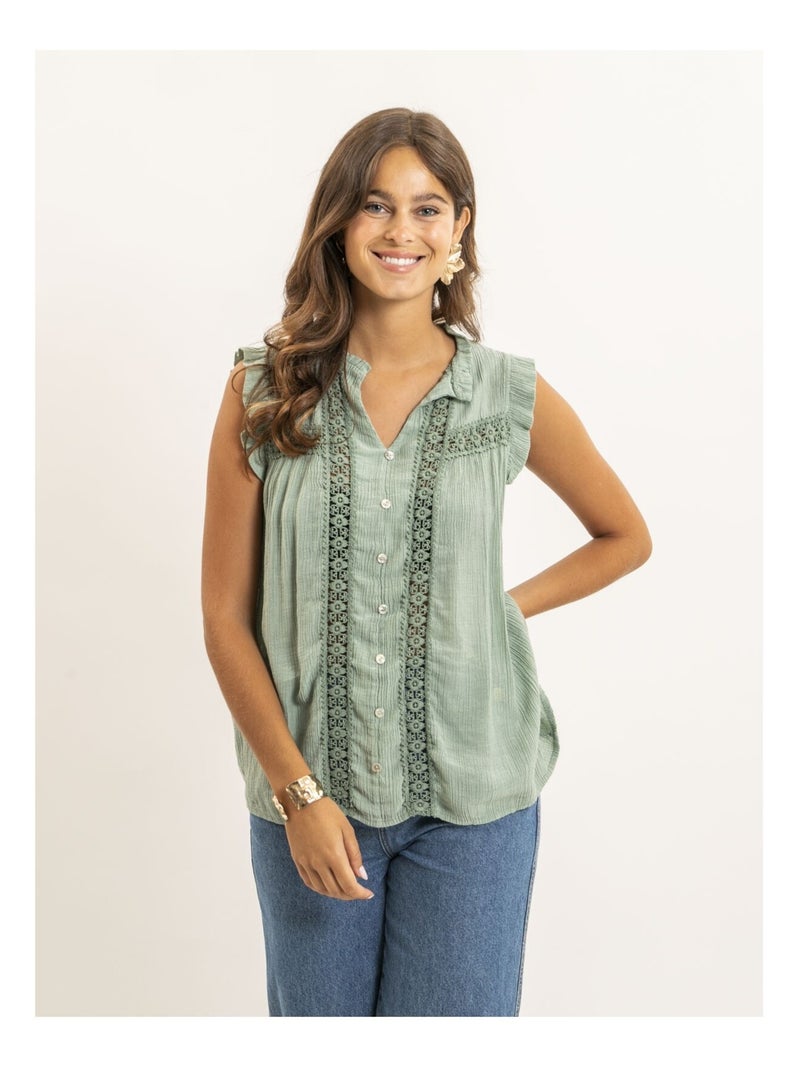 Blouse sans manches FUJELIA Vert pistache - Kiabi