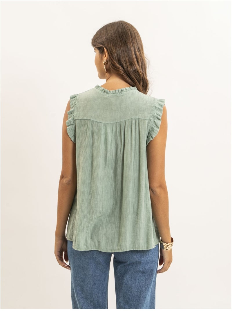Blouse sans manches FUJELIA Vert pistache - Kiabi