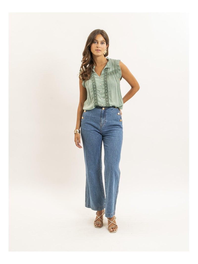 Blouse sans manches FUJELIA Vert pistache - Kiabi