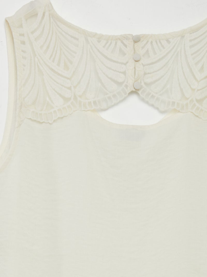 Blouse sans manches 'JDY' Blanc - Kiabi