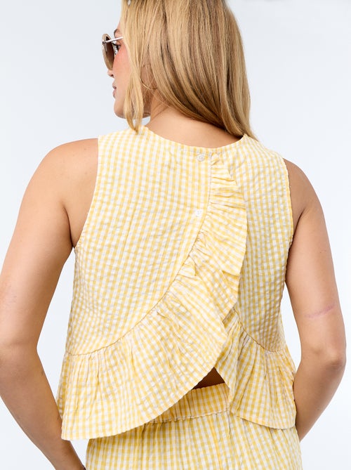 Blouse sans manches maille gaufrée - Kiabi