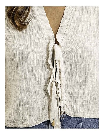 Blouse sans manches smocke OZAKIA