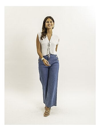 Blouse sans manches smocke OZAKIA