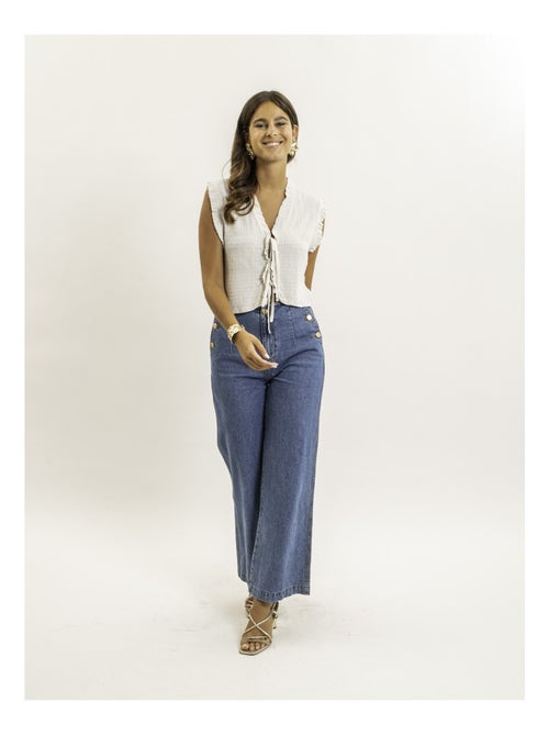 Blouse sans manches smocke OZAKIA - Kiabi