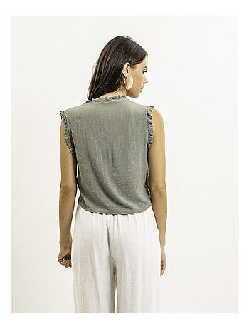 Blouse sans manches smocke OZAKIA