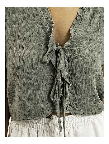 Blouse sans manches smocke OZAKIA