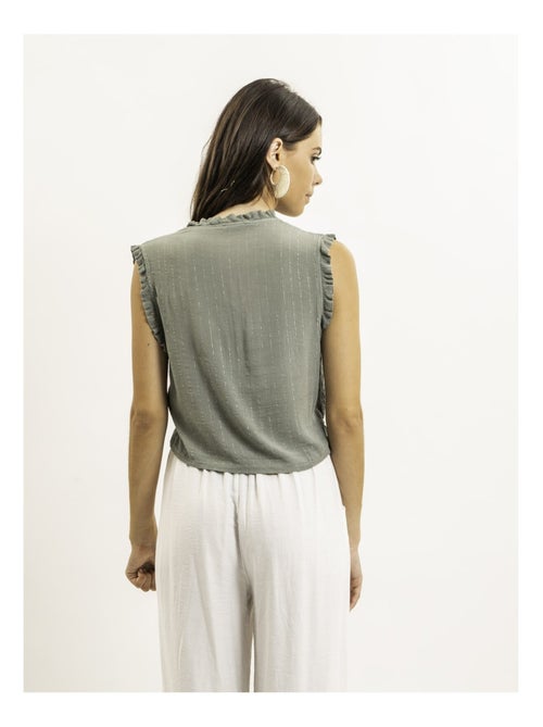 Blouse sans manches smocke OZAKIA - Kiabi