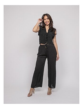 Blouse sans manches smocke OZAKIA