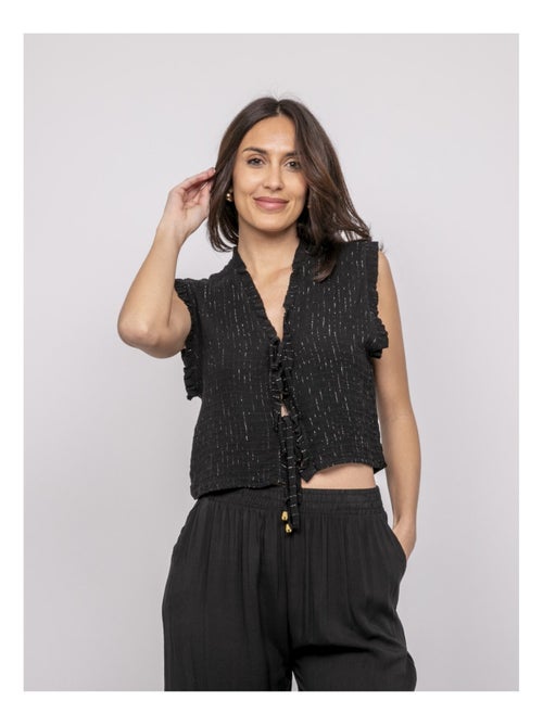 Blouse sans manches smocke OZAKIA - Kiabi