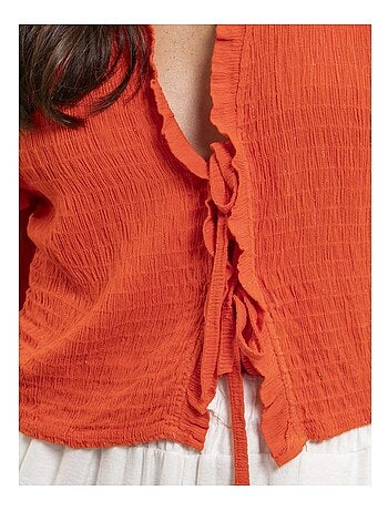 Blouse sans manches smocke OZAKIA