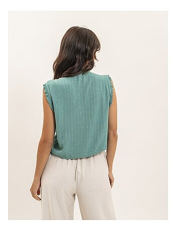 Blouse sans manches smocke OZAKIA