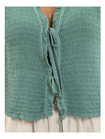 Blouse sans manches smocke OZAKIA