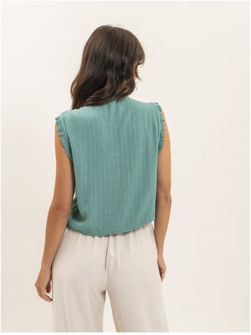 Blouse sans manches smocke OZAKIA - Kiabi