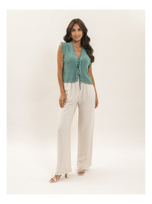 Blouse sans manches smocke OZAKIA - Kiabi