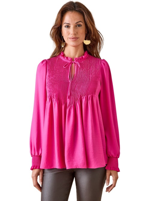 Blouse satin à plis nervurés - DAXON - Kiabi
