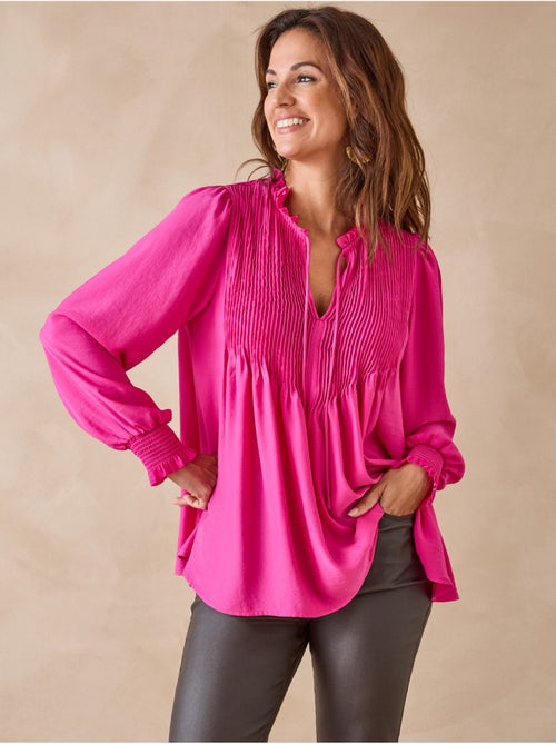 Blouse satin à plis nervurés - DAXON - Kiabi