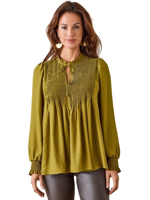 Blouse satin à plis nervurés - DAXON - Kiabi